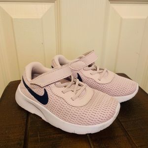 Sold girls light pink and navy Nike shoes size 9C